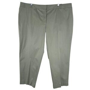 Talbots Heritage‎ Cropped Pants Womens 22W Green Cotton Spandex NWT PT-2650